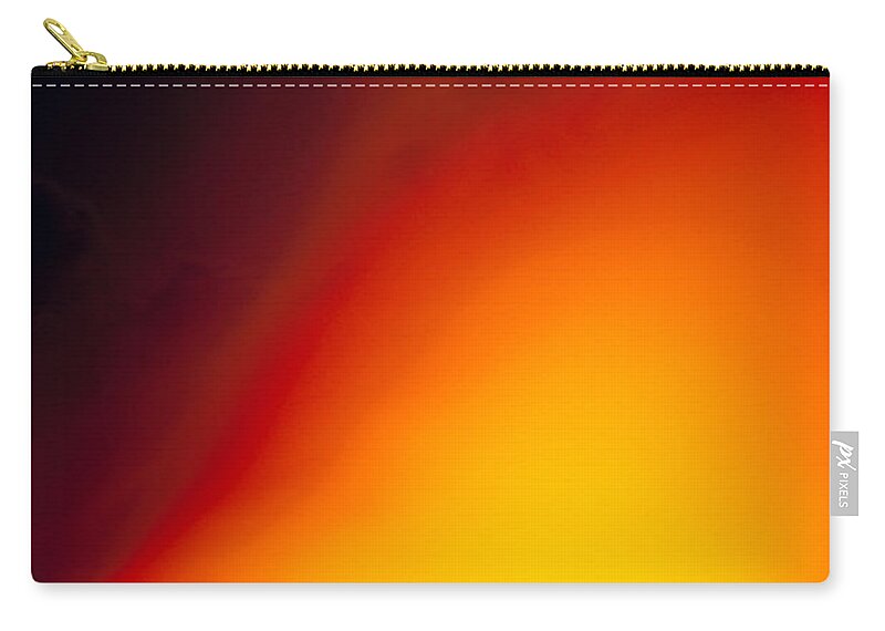 A'a Zip Pouch featuring the photograph Full Moon Over Lava by Peter French - Printscapes