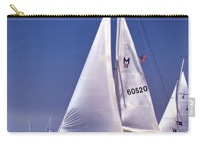 Cape Cod Zip Pouch featuring the photograph Full Sail Ahead by Bruce Gannon
