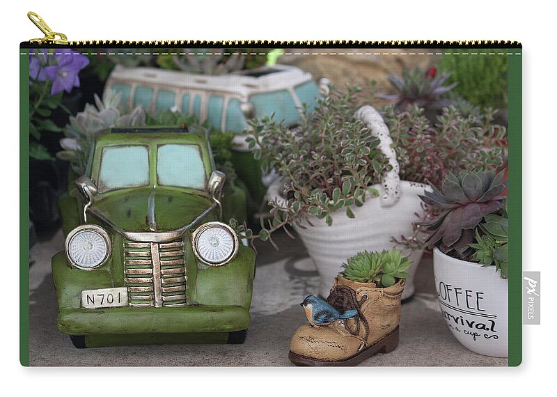 Photograph Zip Pouch featuring the photograph Fun Pots II by Suzanne Gaff