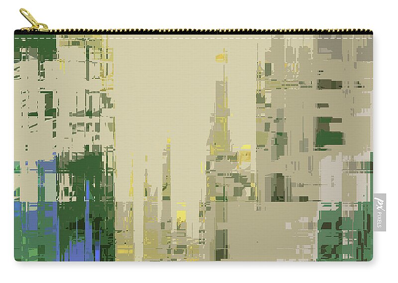 Abstract Zip Pouch featuring the digital art Futura Circa 66 by Gina Harrison