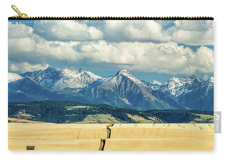 Bozeman Zip Pouch featuring the photograph Gallatin Range by Todd Klassy