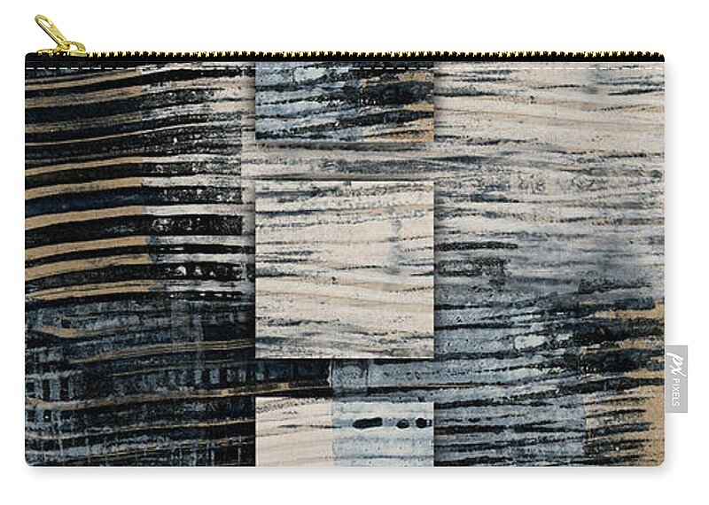 Galvanized Paint Zip Pouch featuring the photograph Galvanized Paint Number 1 Vertical by Carol Leigh