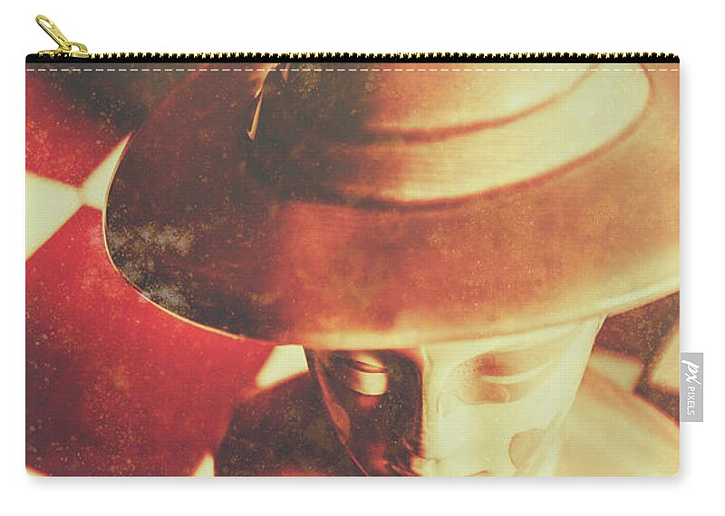 Wild Zip Pouch featuring the photograph Games of the wild west by Jorgo Photography