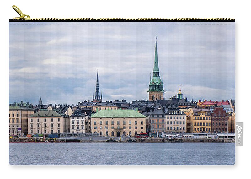 Gamla Stan Stockholm's Entrance By The Sea Carry-all Pouch featuring the photograph Gamla Stan Stockholm's entrance by the sea by Torbjorn Swenelius