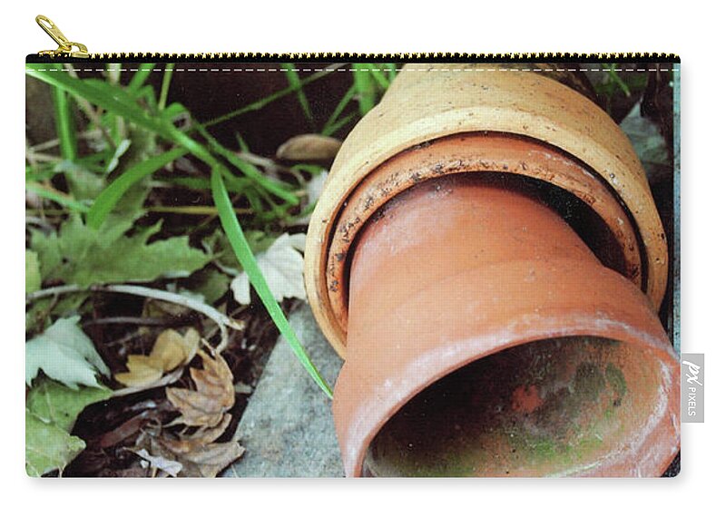 Clay Zip Pouch featuring the photograph Garden Clay Plant Pots by George D Gordon III