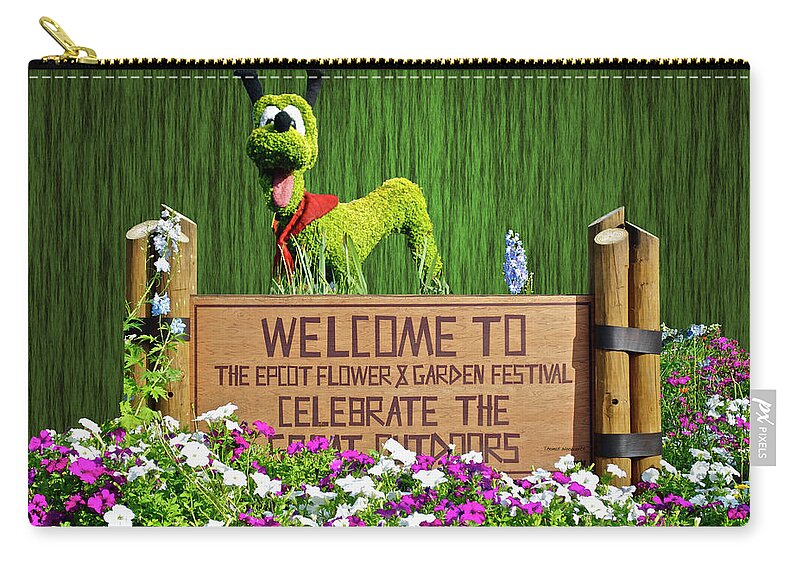 Fantasy Zip Pouch featuring the photograph Garden Festival MP by Thomas Woolworth