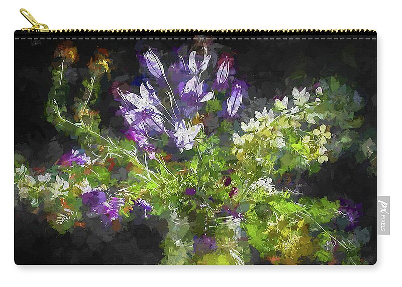 Wildflowers Zip Pouch featuring the photograph Garden in a Jar by Susan Eileen Evans
