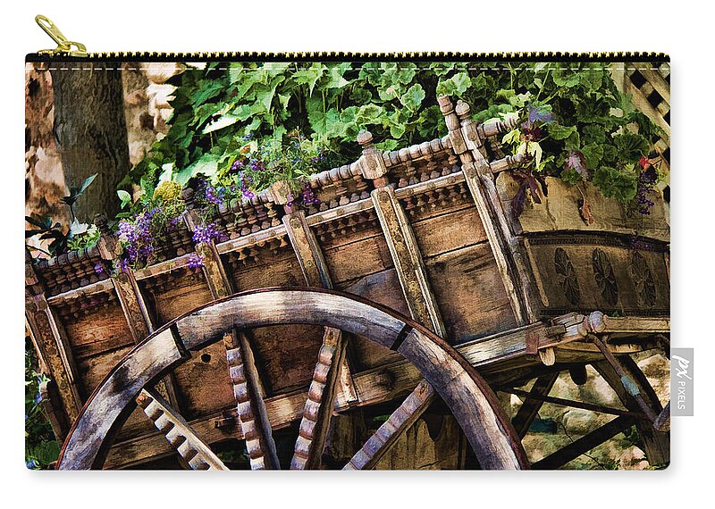 Nm Zip Pouch featuring the photograph Garden In A Wagon by Lana Trussell