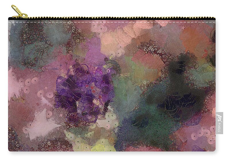 Flower Zip Pouch featuring the mixed media Garden Of Love by Trish Tritz