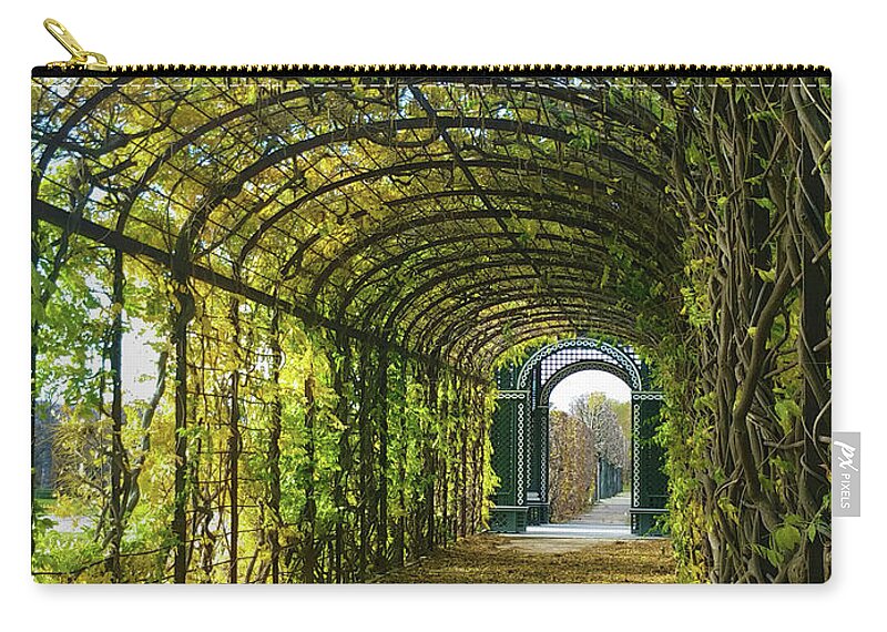 Garden Zip Pouch featuring the photograph Garden Path in Schonbrunn Palace, Vienna by Marguerita Tan