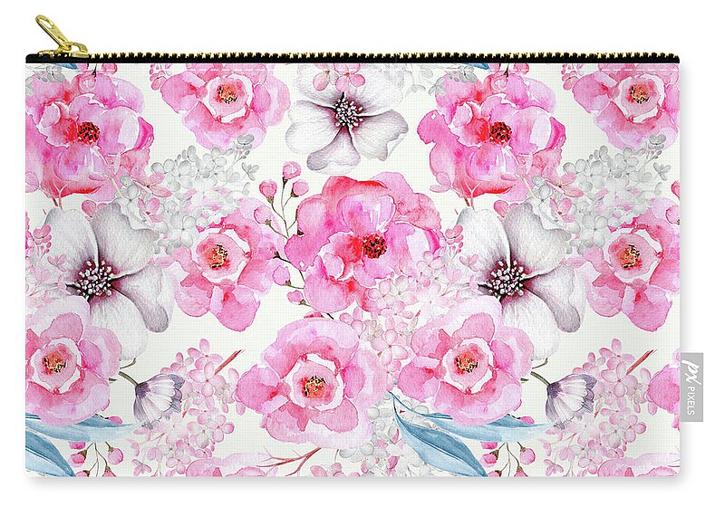 Flowers Zip Pouch featuring the photograph Garden by Sylvia Cook