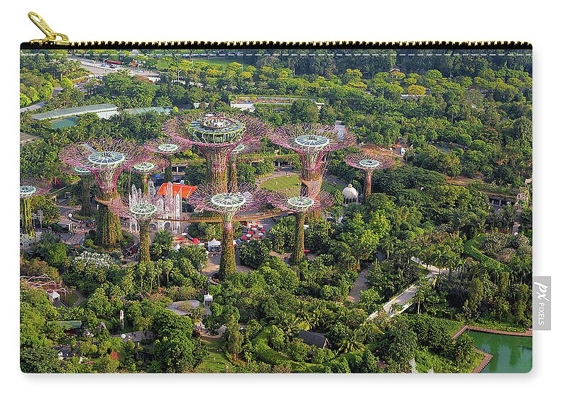 Gardens By The Bay Zip Pouch featuring the photograph Gardens by the Bay by David Gn