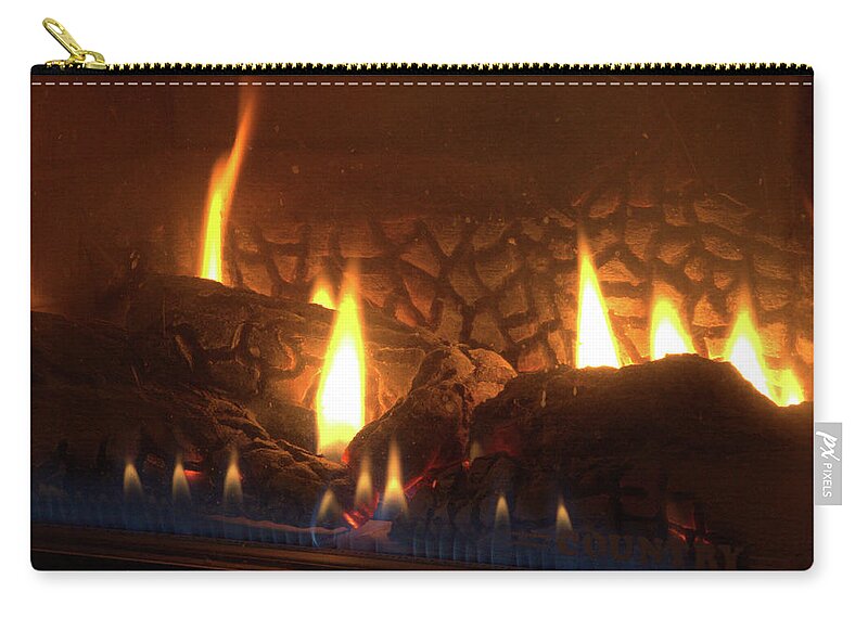 Natural Gas Zip Pouch featuring the photograph Gas Stove Flame by Scott Carlton