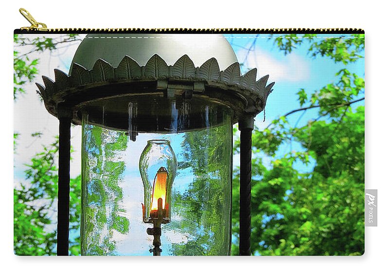 Gaslight Zip Pouch featuring the photograph Gaslight Afternoon by Linda Stern