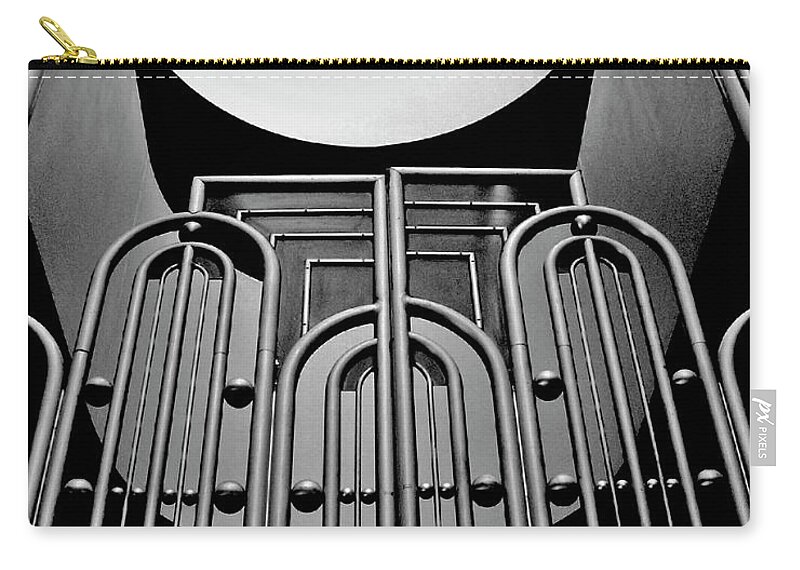 Architecture Zip Pouch featuring the photograph Gate, Marin County Government Complex by JustJeffAz Photography