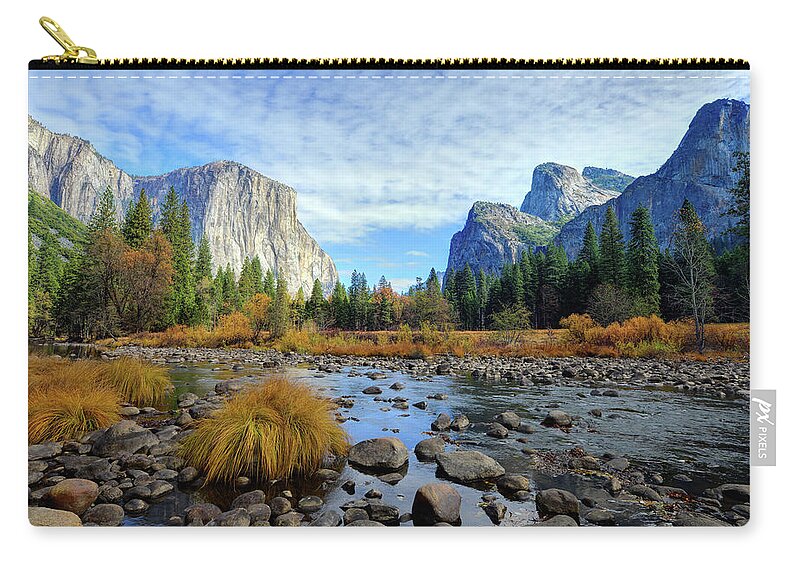 Mark Whitt Zip Pouch featuring the photograph Gates of the Valley by Mark Whitt
