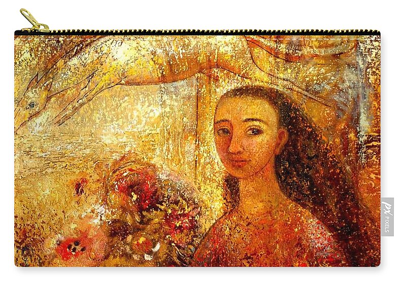 Portrait Carry-all Pouch featuring the painting Gateway by Shijun Munns