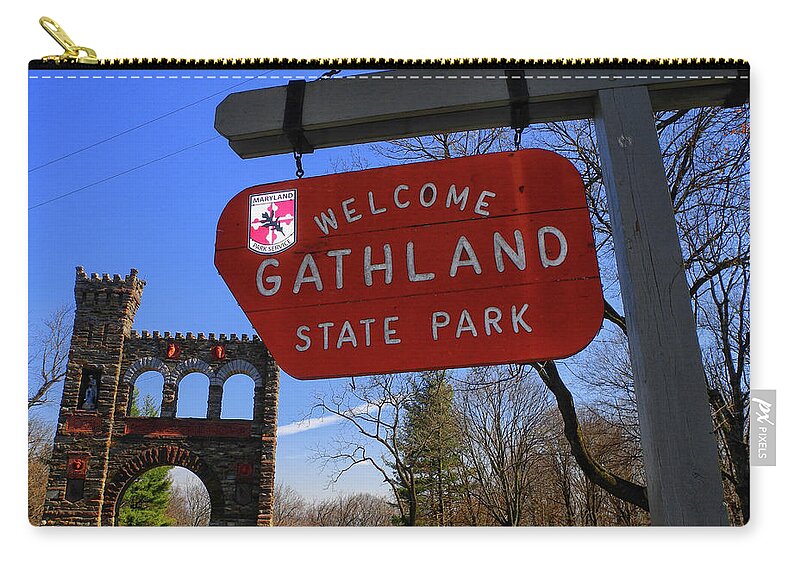 Gathland State Park Zip Pouch featuring the photograph Gathland State Park in Maryland by Raymond Salani III