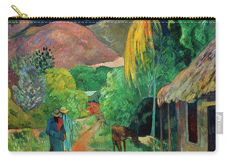 19th Century Zip Pouch featuring the photograph GAUGUIN TAHITI 19th CENTURY by Granger