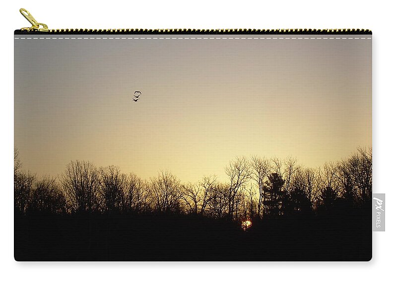 Geese Zip Pouch featuring the photograph Geese at Sunrise by Kent Lorentzen