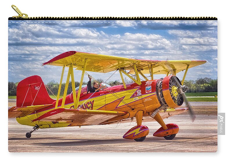 Aircraft Zip Pouch featuring the photograph Gene Soucy by Diana Powell