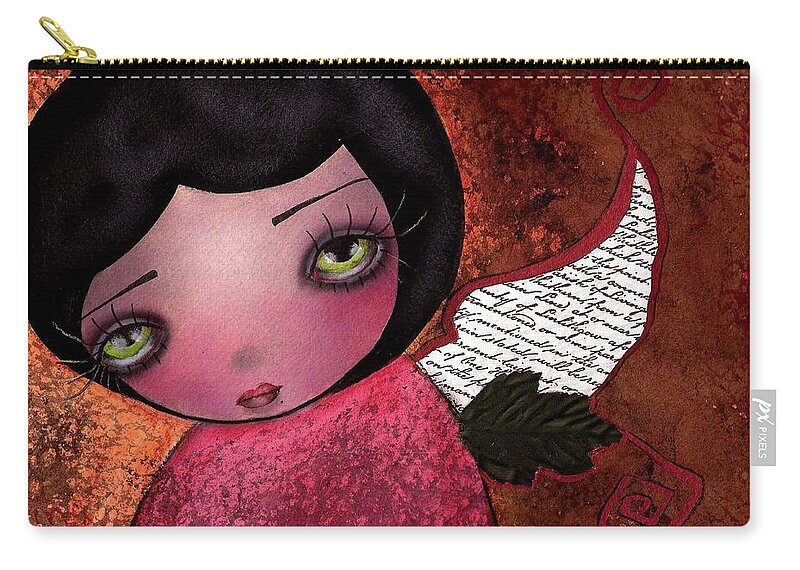 Abril Carry-all Pouch featuring the painting Genev by Abril Andrade