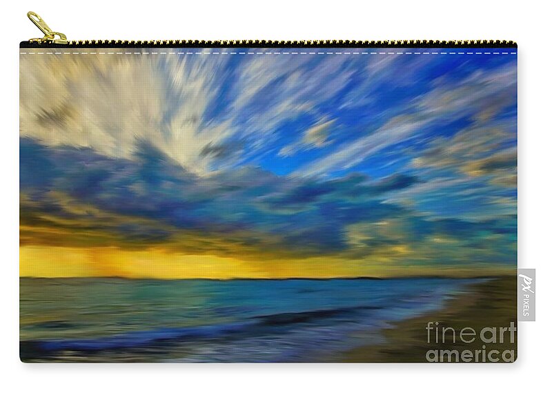  Carry-all Pouch featuring the painting Gentle Surf by Jack Bunds