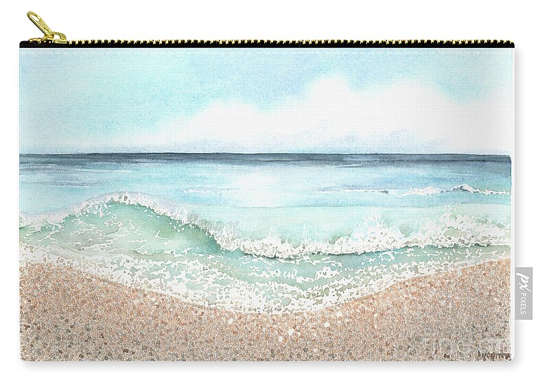 Beach Carry-all Pouch featuring the painting Gentle Waves by Hilda Wagner