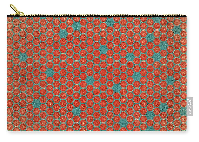 Abstract Zip Pouch featuring the digital art Geometric 1 by Bonnie Bruno