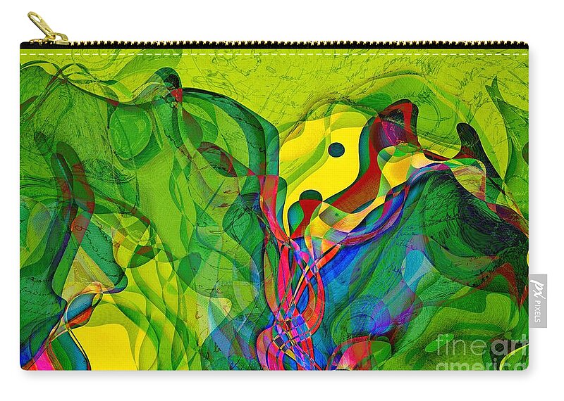Abstract Zip Pouch featuring the digital art Geomox - 23 by Variance Collections