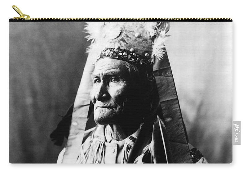  Zip Pouch featuring the painting Geronimo (1829-1909) by Granger