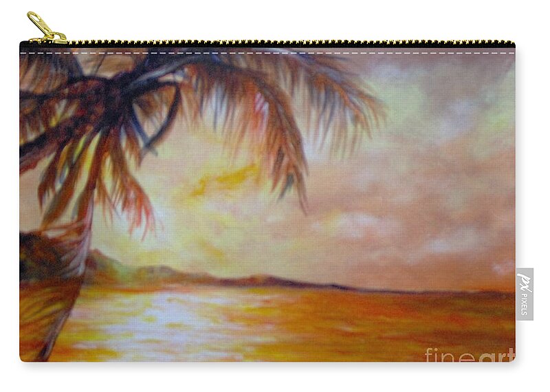 Caribbean Carry-all Pouch featuring the painting Getaway by Saundra Johnson