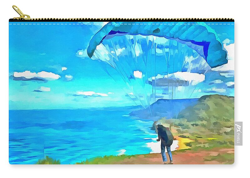 Abstract Zip Pouch featuring the photograph Getting ready to soar by Ashish Agarwal