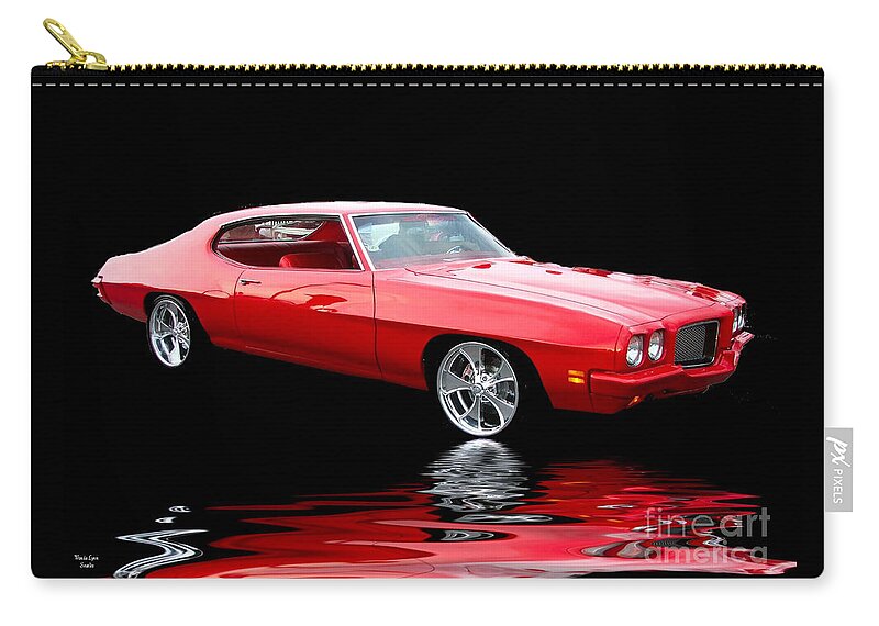  Getty Up Go! Zip Pouch featuring the photograph Getty Up Go In A GTO by Wanda-Lynn Searles