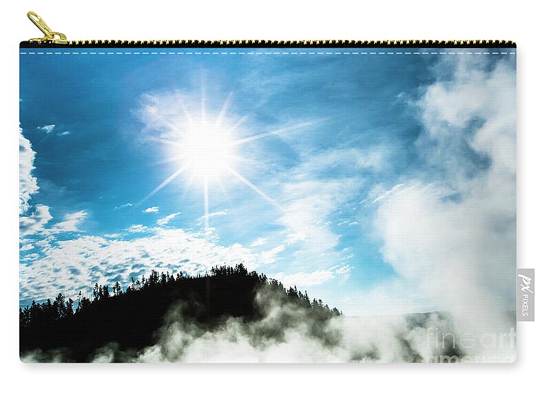 Yellowstone National Park Zip Pouch featuring the photograph Geysers at Yellowstone by Ben Graham