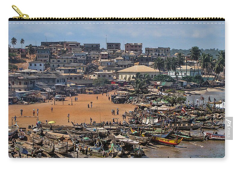 Elmina Zip Pouch featuring the photograph Ghana Africa by David Gleeson