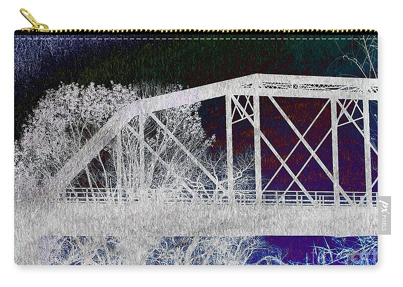Featured Zip Pouch featuring the photograph Ghostly Bridge by Jenny Revitz Soper