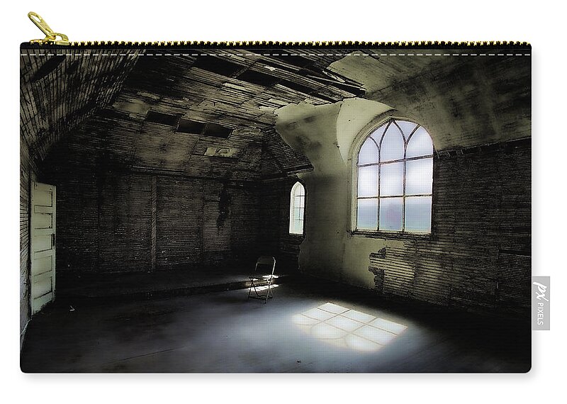 Church Zip Pouch featuring the photograph Ghosts Remain by Lawrence Christopher