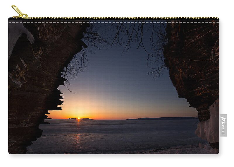 Aboriginal Zip Pouch featuring the photograph Giant from a Cave by Jakub Sisak