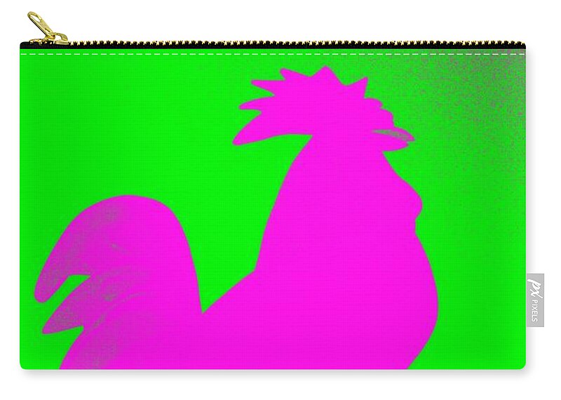 Tail Zip Pouch featuring the photograph Giant Rooster 2 by Leah McPhail