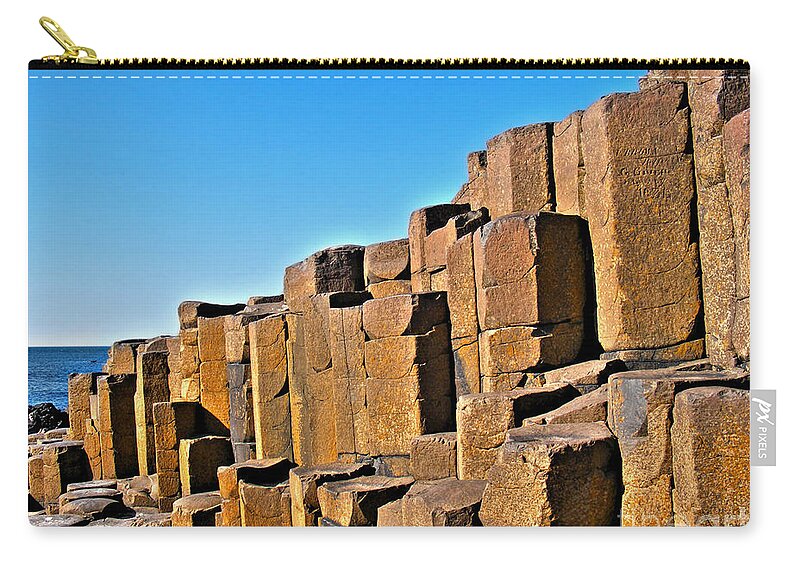 Giant's Causeway Zip Pouch featuring the photograph Giant's Causeway 6 by Nina Ficur Feenan