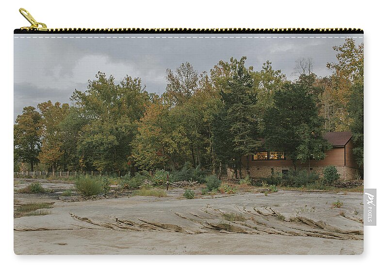 Cumberland Falls Zip Pouch featuring the photograph Gift Shop at Cumberland Falls by Amber Flowers