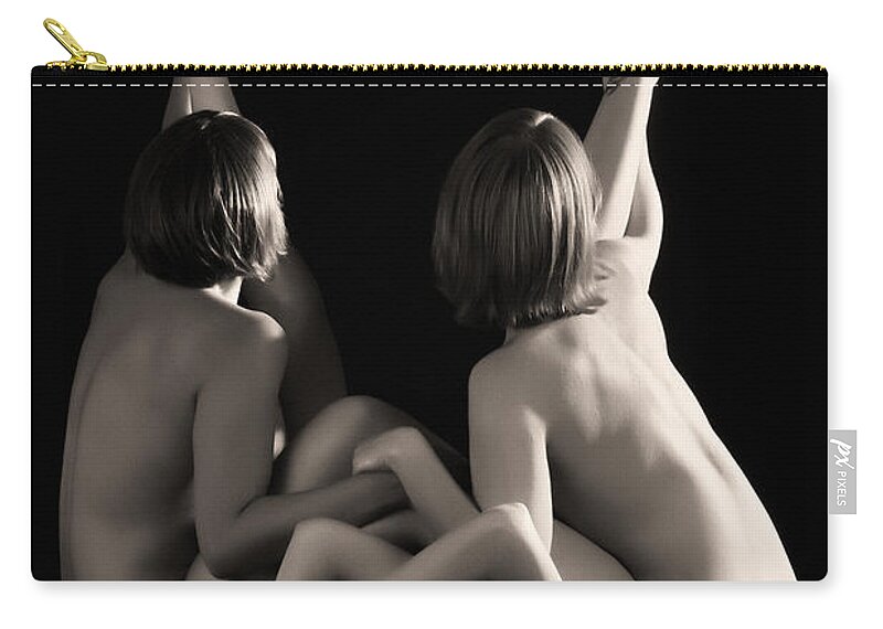 Artistic Carry-all Pouch featuring the photograph Girlfriends weave by Robert WK Clark