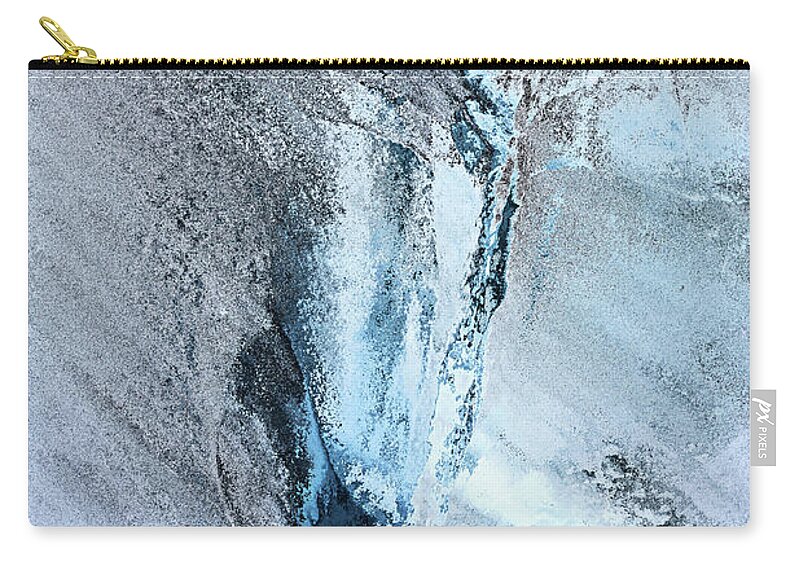 Glacier Zip Pouch featuring the photograph Glacial Abstract by Kristin Elmquist
