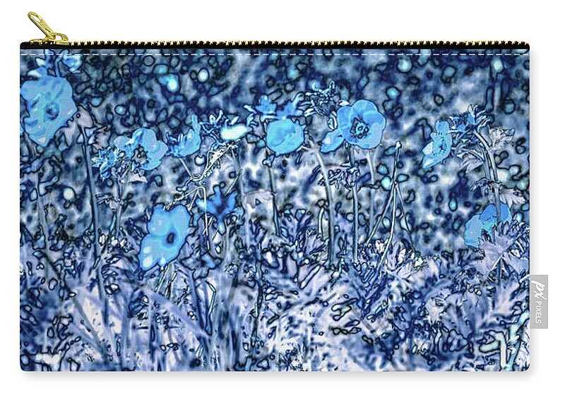 Flowers Zip Pouch featuring the photograph Glacier Flowers by Heather Hubbard