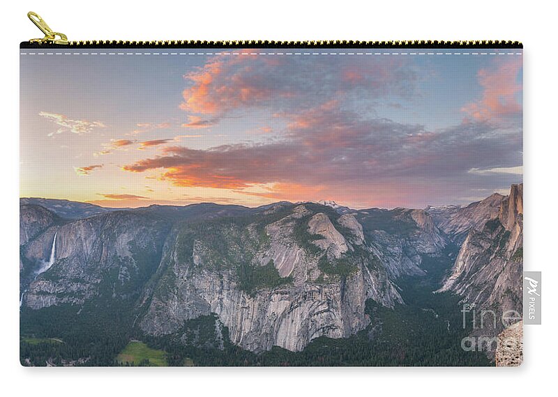 Yosemite Valley Zip Pouch featuring the photograph Glacier Point Sunset by Michael Ver Sprill