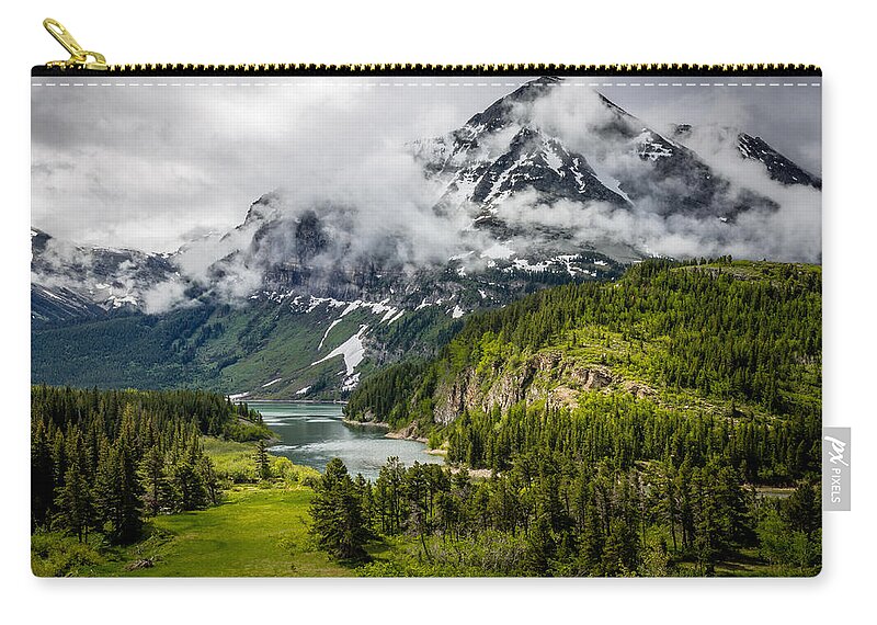 Art Zip Pouch featuring the photograph Glacier Rain by Gary Migues