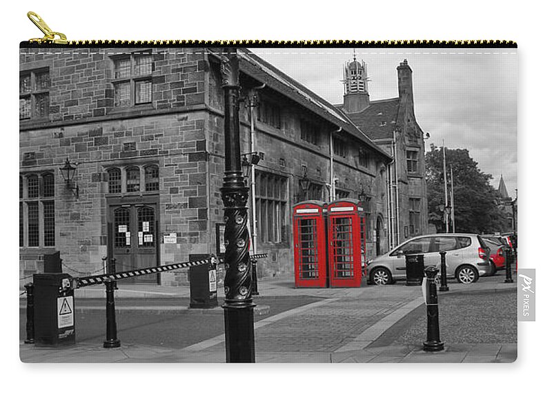 Lamppost Zip Pouch featuring the photograph Glasgow University. Lamppost. by Elena Perelman