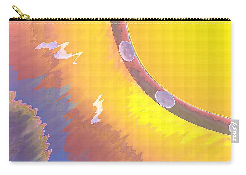 Abstract Zip Pouch featuring the digital art Glass Abstract 002 by Peter J Sucy