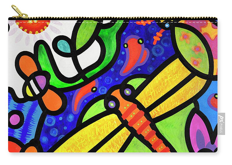 Butterfly Zip Pouch featuring the painting Glen Lake by Steven Scott
